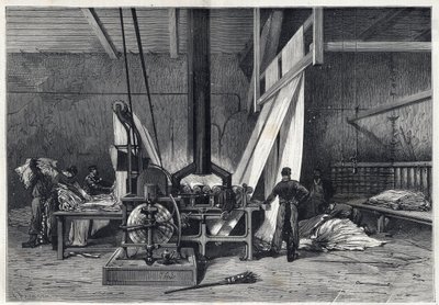 المصانع الكبيرة - صباغة إيري بوتاريل وكليشي لا جارين - لو ميش دي إيتوف - نقش من عام 1869 بواسطة المدرسة الفرنسية