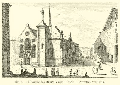 Hospice des Quinze-Vingts ، بعد أنا سيلفستر ، حوالي 1546 بواسطة المدرسة الفرنسية