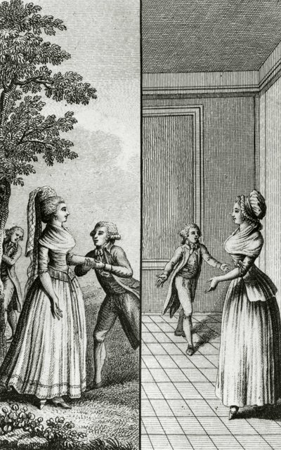 Libertinage - في "تاريخ امرأة الجمهورية الفرنسية يومًا بعد يوم" ، رستيف دي لا بريتون (1734-1806) ، جنيف 1791-1794. بواسطة المدرسة الفرنسية