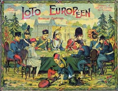 Loto Europeen ، النسخة الفرنسية من لعبة Lotto للأطفال ، c.1900 بواسطة المدرسة الفرنسية