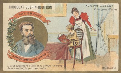 Louis Gustave Fortune Regensbonne (1827-1900) ، رجل أدب فرنسي ، مؤلف كتاب "La comedie enfantine - Les glasses" (1861) بواسطة المدرسة الفرنسية