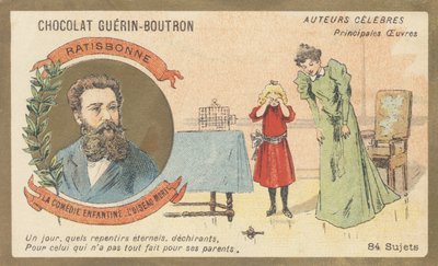 Louis Gustave Fortune Regensbonne (1827-1900) ، رجل أدب فرنسي ، مؤلف كتاب "La comedie enfantine - L