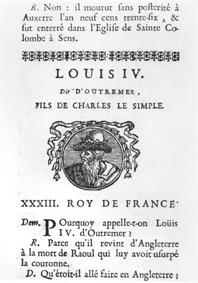 Louis IV d'Outremer (نقش) بواسطة المدرسة الفرنسية