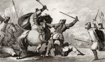 لويس السادس (1081-1137) يحارب الإنجليز الكبير في معركة برينفيل ، من "هيستوار دي فرانس" من قبل كولارت ، نُشر عام 1840 بواسطة المدرسة الفرنسية