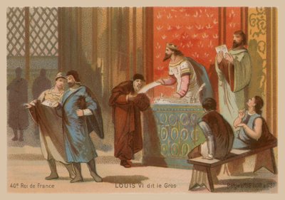 لويس السادس من فرنسا ، يسمى فات (1081-1137) بواسطة المدرسة الفرنسية
