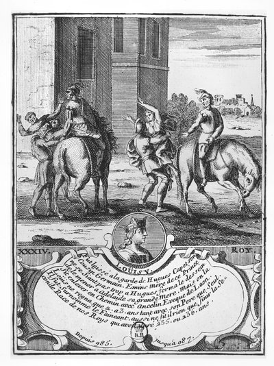 Louis V the Fainéant (نقش) بواسطة المدرسة الفرنسية