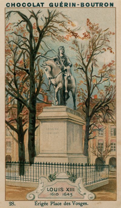 لويس الثالث عشر ، 1610-1643 ، Erigee Place des Vosges بواسطة المدرسة الفرنسية