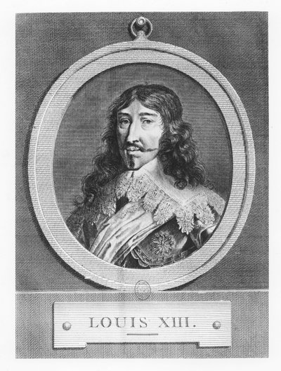 Louis XIII, King of France (engraving) بواسطة المدرسة الفرنسية
