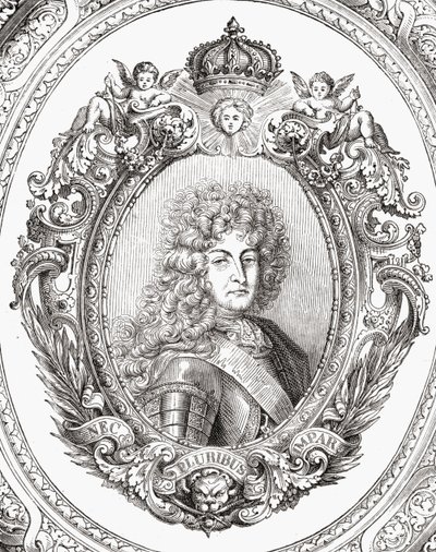 لويس الرابع عشر (1638-1715) من "تاريخ الثورة الفرنسية" لوي بلانك (1811-1882) بواسطة المدرسة الفرنسية