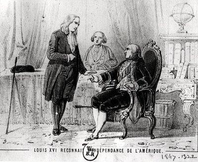 لويس السادس عشر (1754-1793) الاعتراف بالاستقلال الأمريكي عام 1783 بواسطة المدرسة الفرنسية