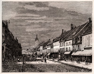 Lure - قسم Haute-Saone في منطقة Bourgogne-Franche-Comte - نقش في "La France illustree: الجغرافيا والتاريخ والإدارة الإحصائية" بقلم V.-A. الشعير براون. 1884 بواسطة المدرسة الفرنسية