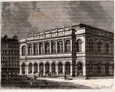 ليون: Le Grand Theatre - نقش في "La France illustree: الجغرافيا والتاريخ والإدارة الإحصائية" بواسطة VA Malt-Brown. 1884 بواسطة المدرسة الفرنسية