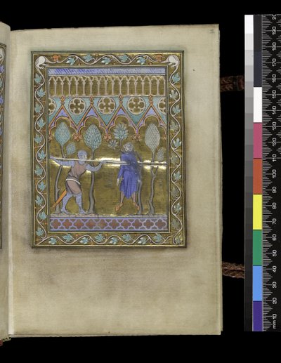 MS 300 f.IIr ، من سفر المزامير وساعات إيزابيلا الفرنسية ، باريس ، حوالي 1265 - 70 بواسطة المدرسة الفرنسية