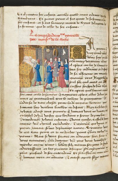^ MS Hunter 252117v Page من Hundred News News ، c.1461-62 بواسطة المدرسة الفرنسية
