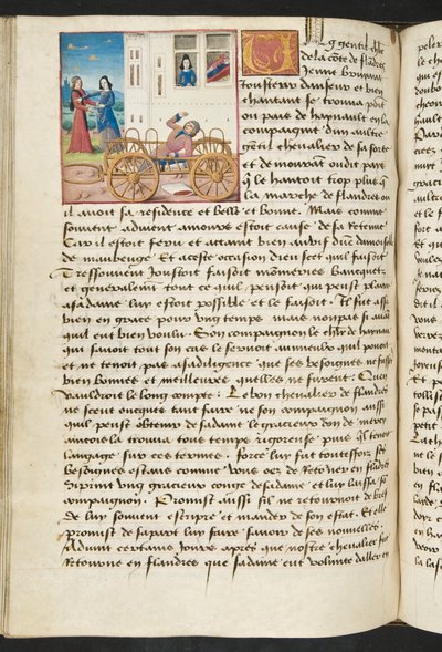 MS Hunter 252122v صفحة من Hundred News News ، c.1461-62 بواسطة المدرسة الفرنسية
