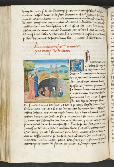 ^ MS Hunter 252 125v صفحة من Hundred News News ، c.1461-62 بواسطة المدرسة الفرنسية