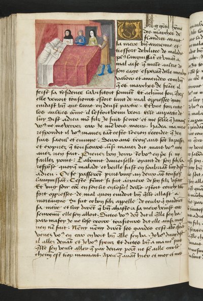 ^ MS Hunter 252164v صفحة من Hundred News News ، c.1461-62 بواسطة المدرسة الفرنسية