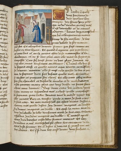 ^ MS Hunter 252 175r صفحة من Hundred News News ، c.1461-62 بواسطة المدرسة الفرنسية