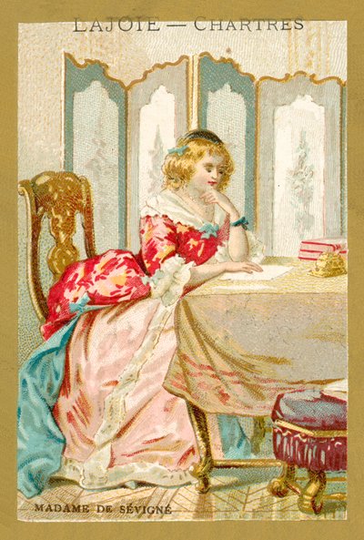 Madame de Sevigne, French writer (chromolitho) بواسطة المدرسة الفرنسية