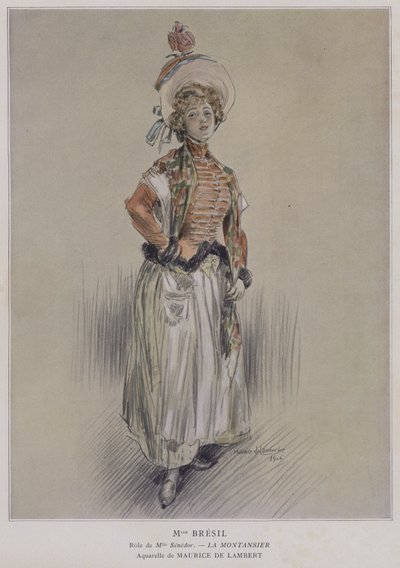 Mademoiselle Bresil مثل Mademoiselle Senedor في La Montansier بواسطة French School