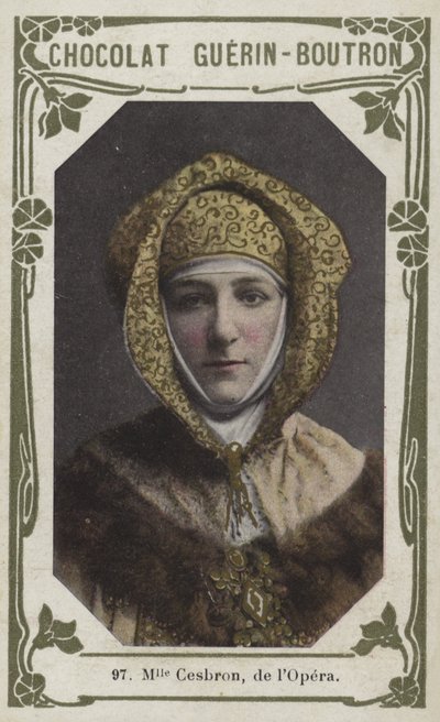 Mademoiselle Cesbron ، de lOpera (صورة ملونة) بواسطة المدرسة الفرنسية
