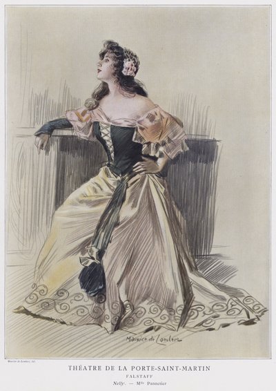 Mademoiselle Pannetier مثل نيللي في فالستاف بواسطة المدرسة الفرنسية