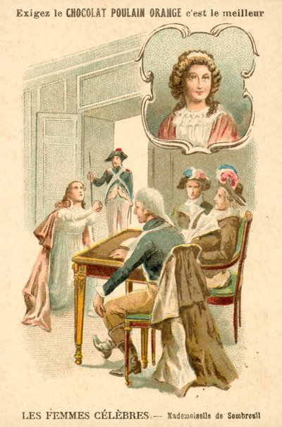 Mademoiselle de Sombreuil ، الثورة الفرنسية (Chromolitho) بواسطة المدرسة الفرنسية