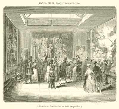 Manufacture des Gobelins ، صالة العرض (النقش) بواسطة المدرسة الفرنسية