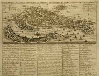 خريطة البندقية ، نشرها H. Chatelain في أمستردام ، 1728 بواسطة المدرسة الفرنسية