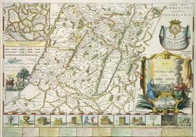 خريطة للأراضي المقدسة في العهد القديم بقلم مونس لاب دي لا غريف ، 1772 بواسطة French School