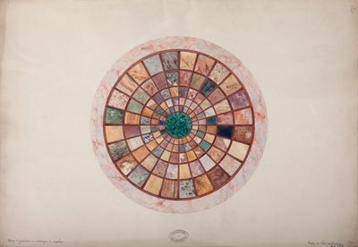 فسيفساء من الرخام على قاعدة التمثال مصنوعة من الأميرة إليسا ، c.1900-20 بواسطة المدرسة الفرنسية