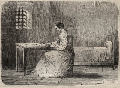 ماري فورتوني كابيل ، ماري لافارج (مدام) (1816-1852) مجرمة فرنسية في سجنها - نقش في "Causes celebres de tous les People's" بقلم أرماند فوكيه (1817-18؟) 1858-1867 - مجموعة خاصة بواسطة المدرسة الفرنسية