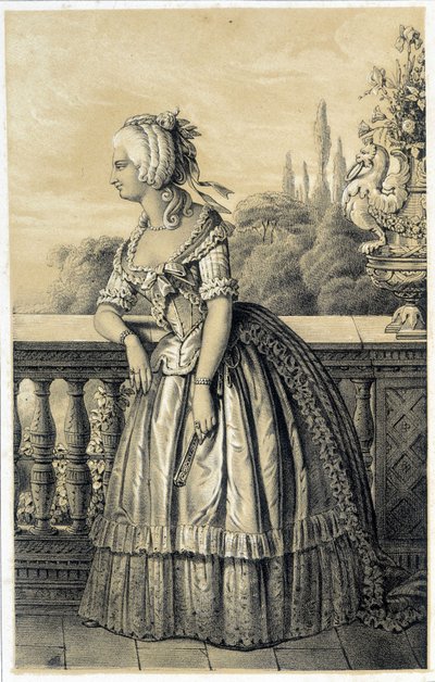 Marie Therese de Savoie Carignan (1749-1792), princess of Lamballe - in “Galerie historique de la Revolution Française”” by Albert Maurin, ed. Paris 1843 بواسطة المدرسة الفرنسية