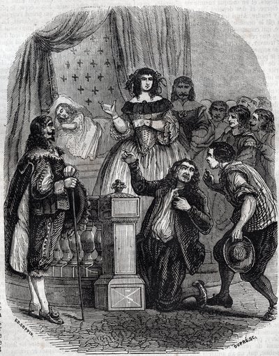 ماري دي ميديسي (1573-1642) ، ملكة فرنسا وصية على المملكة لابنها ، نائمة في السرير - ماري دي ميديشي ، الزوجة الثانية للملك هنري الرابع ملك فرنسا ، من آل بوربون ، الوصي على ابنها ، الوصي يظهر ابنها لويس الثالث عشر ملك فرنسا بواسطة المدرسة الفرنسية