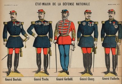 Members of the General Staff of the French Army during the Franco-Prussian War بواسطة المدرسة الفرنسية