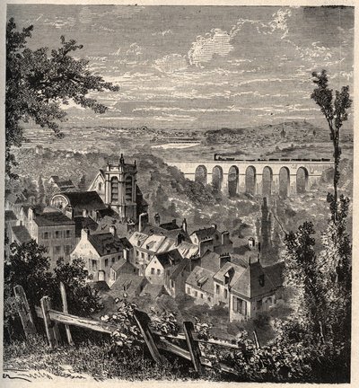 Meudon - قسم Hauts-de-Seine - نقش في "" PATRIE "- الوصف PECTURESSE DE LA FRANCE EN 6 VOLURES BY LUCIEN HUARD - نهاية القرن التاسع عشر بواسطة المدرسة الفرنسية