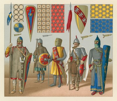 زي العصور الوسطى بواسطة المدرسة الفرنسية