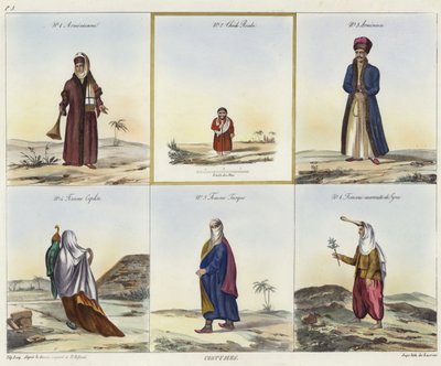 ازياء الشرق الأوسط بواسطة المدرسة الفرنسية