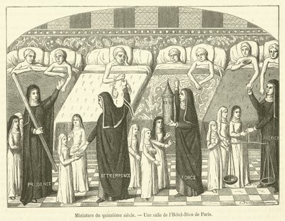 Miniature du quinzieme siecle, Une salle de l