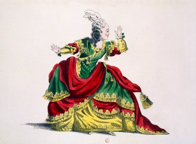 ملكة جمال Sainval مثل Zenobie في Zenobie و Rhadamisthe ، الفاكس بواسطة Guillaumot Fils (النقش اليدوي) بواسطة المدرسة الفرنسية