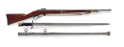 الموديل 1854 Pinfire Fusil Lance de Cent-Gardes with Scarce Sword-Bayonet ، c.1856 بواسطة المدرسة الفرنسية