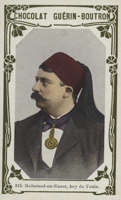 Mohamed-en-Naser, bey de Tunis (coloured photo) بواسطة المدرسة الفرنسية