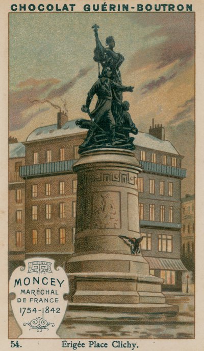 Moncey ، Marechal de France ، 1754-1842 ، Erigee Place Clichy بواسطة المدرسة الفرنسية