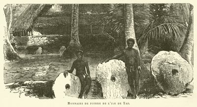عملات De Pierre De L'Ile De Yap (نقش) بواسطة المدرسة الفرنسية