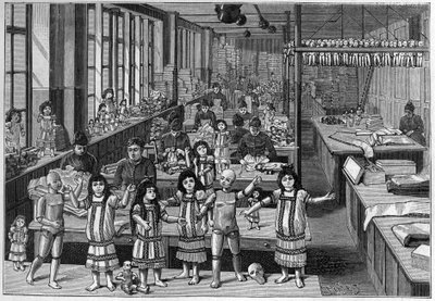 مصنع مونتروي للدمى عام 1888. بواسطة المدرسة الفرنسية