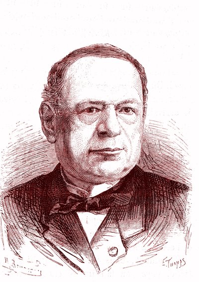 موريتز هيرمان فون جاكوبي (1801-1874)، مهندس وفيزيائي روسي (الطلاء الكهربائي، المحركات الكهربائية). نقش 1867 بواسطة المدرسة الفرنسية