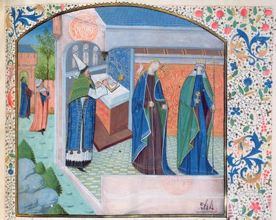السيدة 0338 و 1 الكنيسة والكنيس ، c.1465-70 بواسطة المدرسة الفرنسية