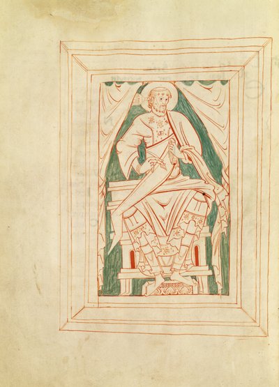 السيدة 103 واجهة صورة للقديس غريغوريوس الكبير (540-604) من كتاب المواعظ بواسطة المدرسة الفرنسية