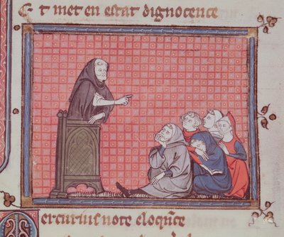 Ms 1044 fol.67 العظة ، من Ovide Moralise بقلم كريتيان ليجوايس بواسطة المدرسة الفرنسية