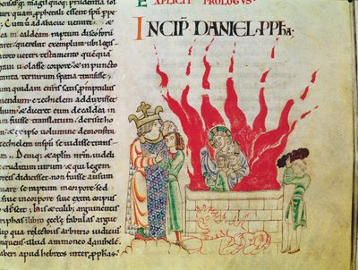 السيدة 12-15 ، الفقرة 3 ، ص 64. الأطفال في الفرن ، من الكتاب المقدس لإتيان هاردينج بواسطة المدرسة الفرنسية